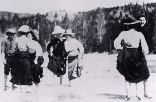 Wading in Fountain Geyser, c. 1906